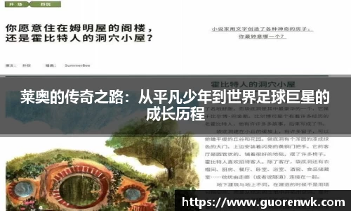 莱奥的传奇之路：从平凡少年到世界足球巨星的成长历程